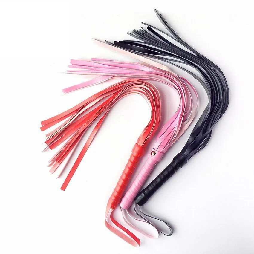 45 см сексуальный из ПУ искусственной кожи порка кисточкой хлыст шлеп ремень для