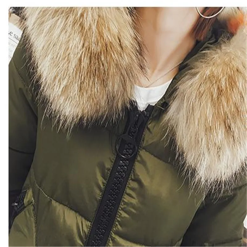 Женская зимняя парка с меховым воротником размеры до 3XL 2018|Женские парки| |