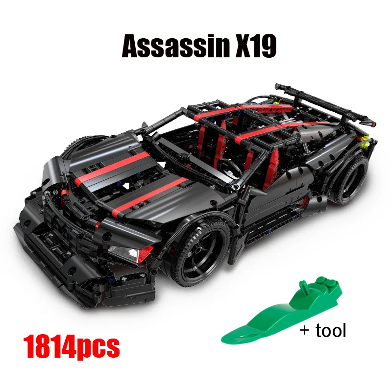 XINGBAO Technic блоки F1 гоночный автомобиль строительные блоки модель детские игрушки Совместимость с логотипом автомобиля блоки Assassin X19 кирпичи автомобиль