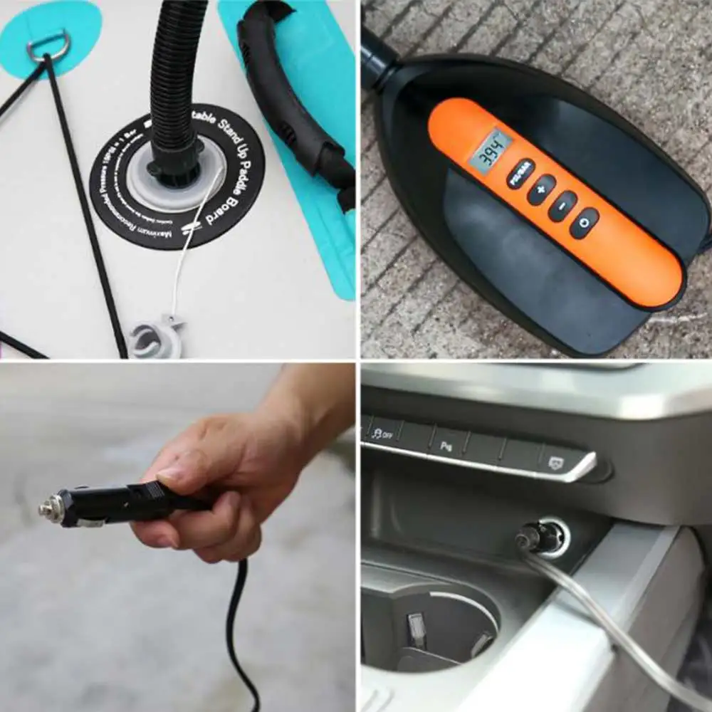 Воздушный насос SUP Max умный двухступенчатый для серфинга 16Psi 12 В постоянного тока