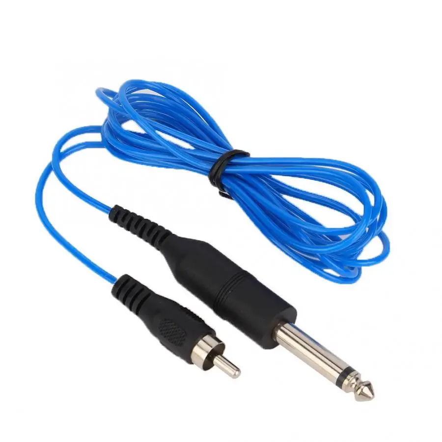 Ultra-fine Tattoo Machine Hook Line RCA Interface Straight Plug Durable Clip Cord Wire Microblading Power Supply | Красота и здоровье