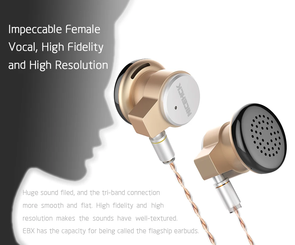 NICEHCK EBX ушные крючки вкладыши металлические наушники HiFi 14,8 мм Динамический драйвер NICEHCK флагманский наушник со съемным разъемом MMCX кабель