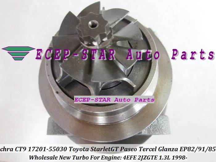 Картридж Turbo CHRA CT9 17201 55030 64190 для TOYOTA Starlet GT Paseo Tercel Glanza EP82 EP91 EP85 1998 4EFE 2JZGTE 1.3L|ct9 turbo|turbo