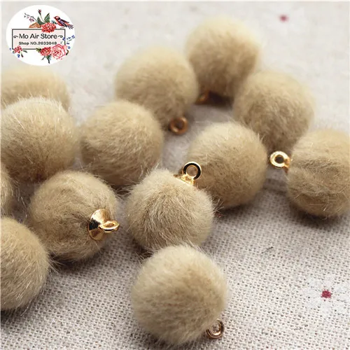 Camel 20pcs 20 шт смешанных цветов, покрытая тканью, круглая подвеска из бисера, украшение для дома, сада, ремесла, кабошон, скрапбукинг, сделай сам, 16 мм - Цвет: Camel 20pcs
