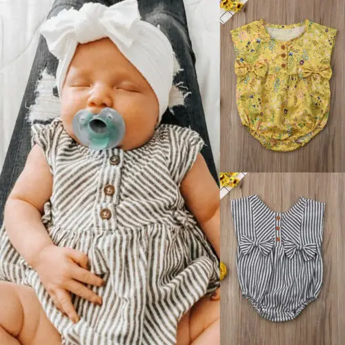 Комбинезон для новорожденных 0 24 мес. комбинезон в полоску с цветочным рисунком