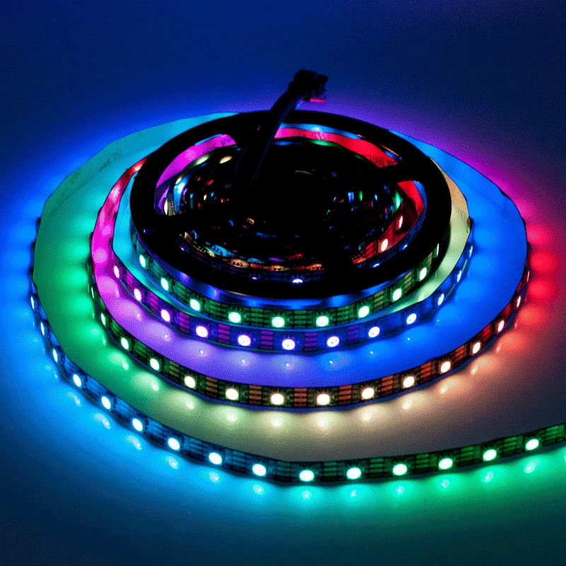1 м/4 м/5 м WS2813 RGB Светодиодные ленты двойной сигнала пикселей 30/60/144 светодиодный s/m WS2812B обновленный черный/белый печатных плат IP30/IP65/IP67 DC5V