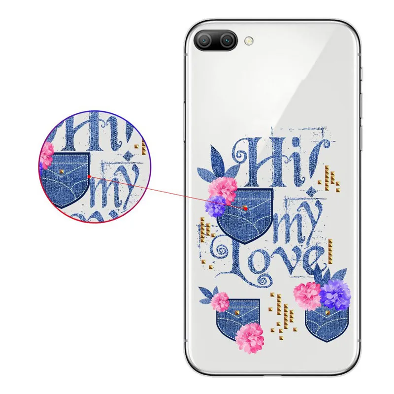 Подходит для мобильного телефона Huawei Honor 10 с Полноразмерным буквенным узором |
