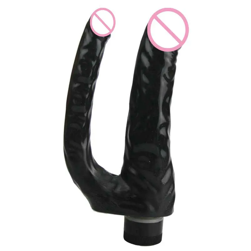 Реалистичный фаллоимитатор с двумя насадками в 3 цветах вибратор секс игрушки
