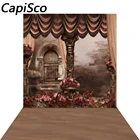 Capisco винтажный свадебный фон для фотосъемки розовая римская колонна занавеска Дамасская стена интерьер дворец фото фон