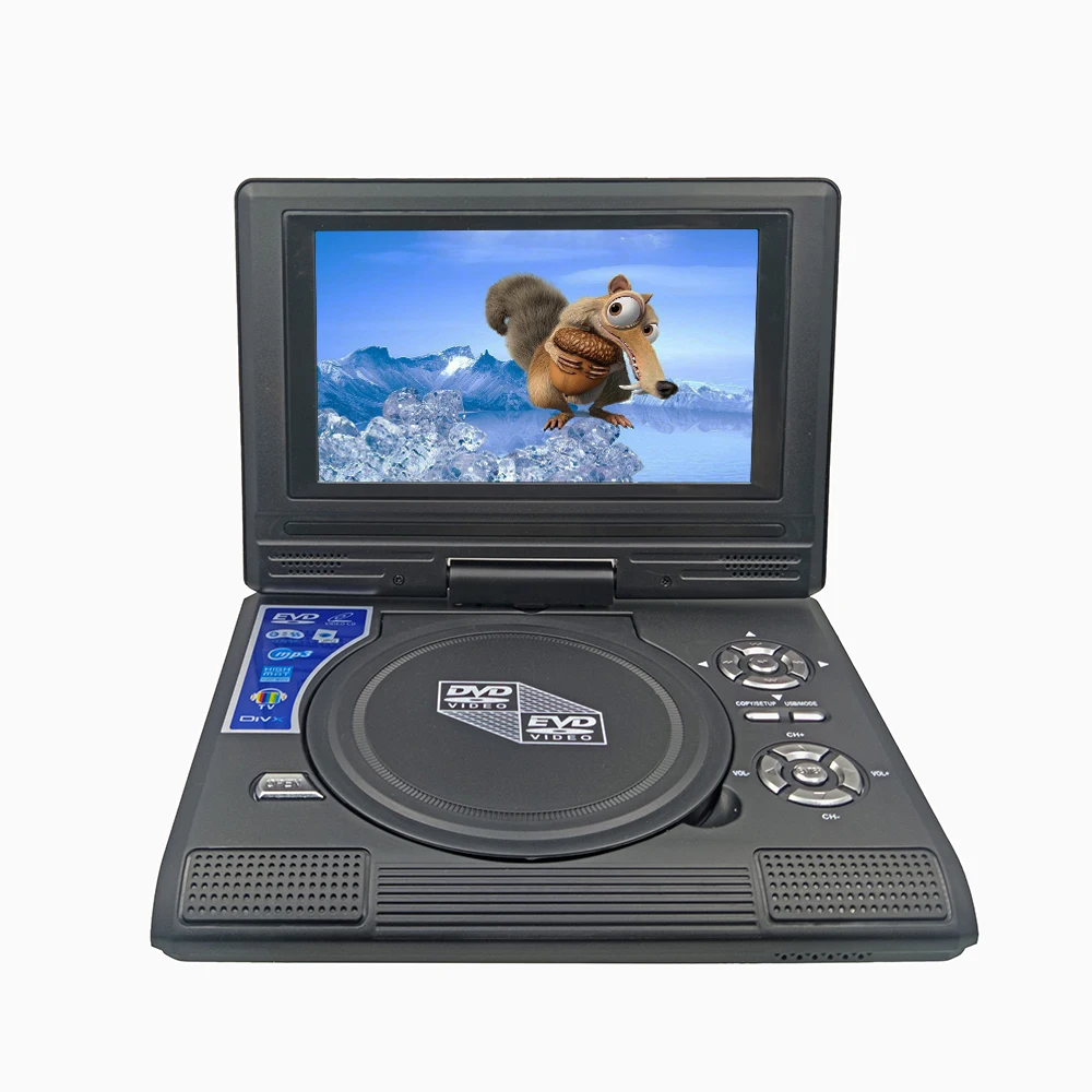 Новый 7 8 дюймов Портативный DVD EVD VCD SVCD CD плеер с функцией игры и радио ТВ AV