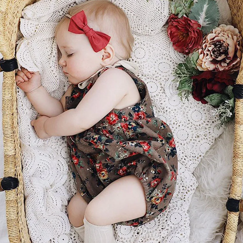 Детский комбинезон с принтом без рукавов на лямках|Ромперы| |