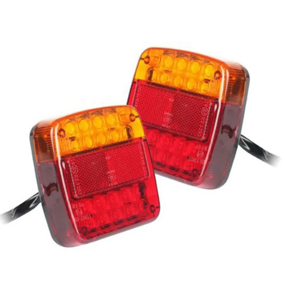 2 шт. 12V 16LED + 4LED лодка прицеп задние стоп сигналы поворота E MARK Водонепроницаемый