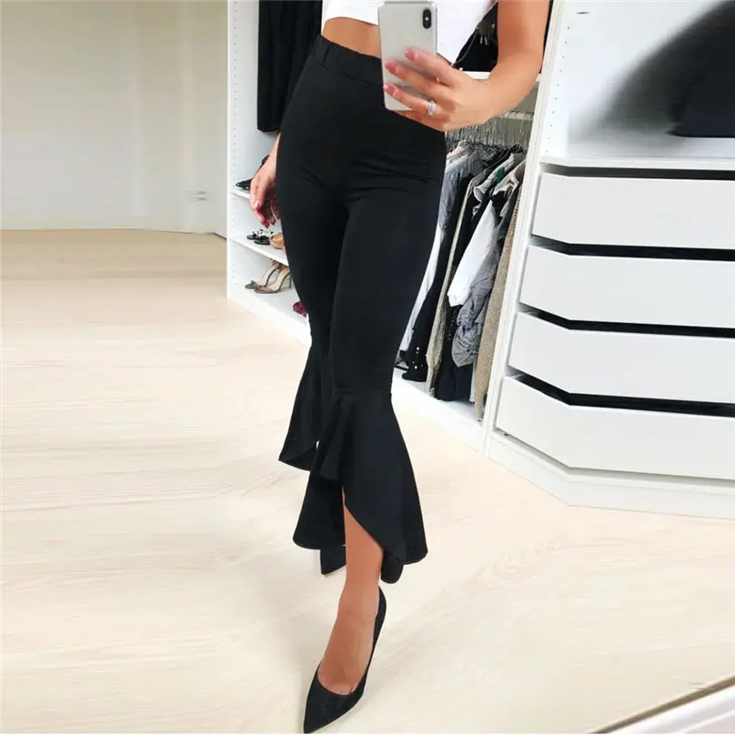 MIARHB 2019 летние джинсы модные женские однотонные штаны с высокой талией и рогами