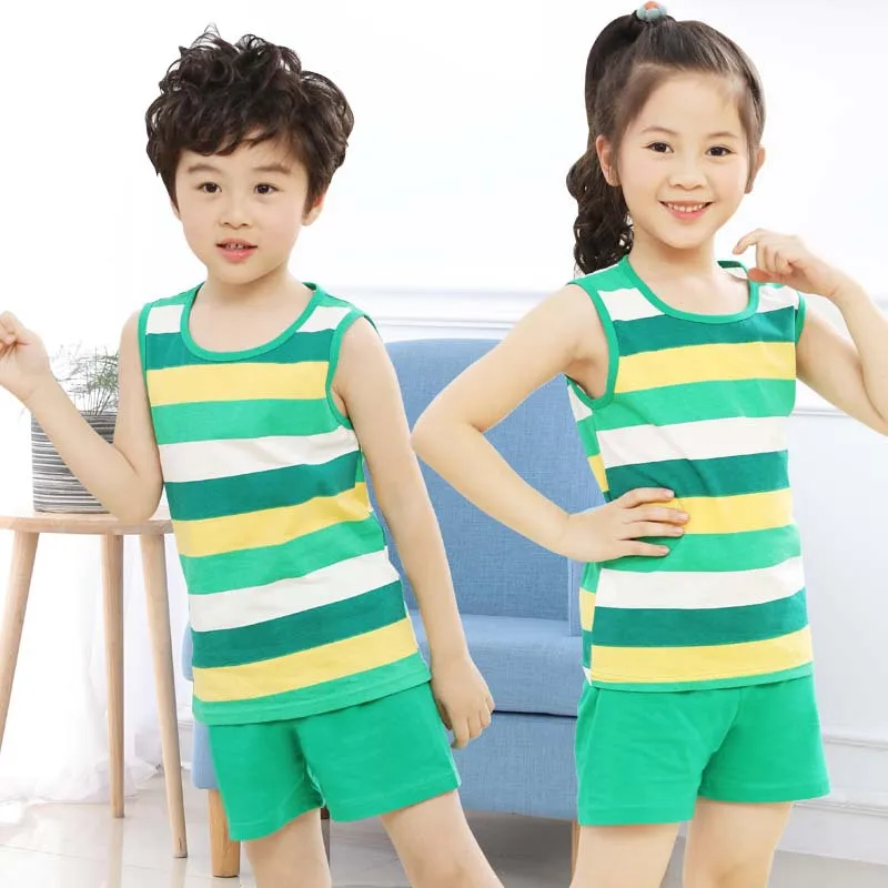 Бесплатная доставка 2018 летние пижамы для девочек и мальчиков с рисунком 11 стилей