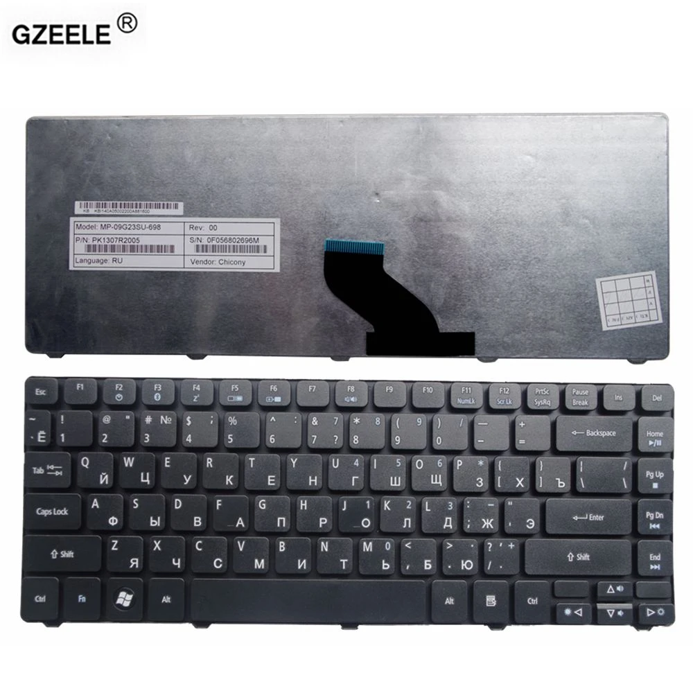 

GZEELE laptop keyboard for Acer Aspire 4349 3410 4350 4350G ZQH ZQ8A ZQ1 3410T 3410G 3750 4736Z 4738 4738G 4738z RU BLACK NEW