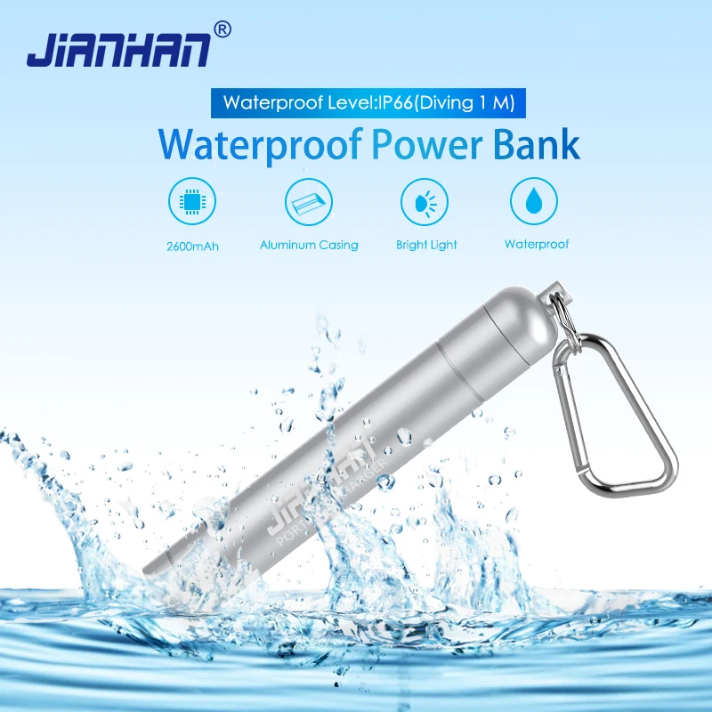 Водонепроницаемый мини внешний аккумулятор IP66 портативное зарядное устройство