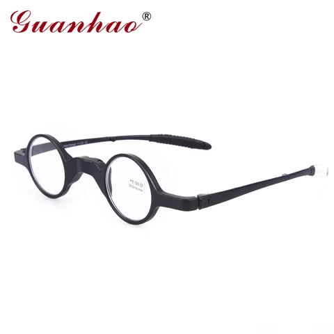 Мужские и женские очки для чтения Guanhao, винтажные складные ультралегкие очки в оправе TR90 с защитой от усталости, для чтения, 1,0, 1,5, 2,0, 2,5