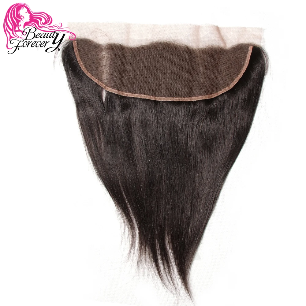 Beauty forever 13*4 фронтальные прямые бразильские волосы свободная часть уха до уха Remy человеческие волосы Кружева Фронтальная