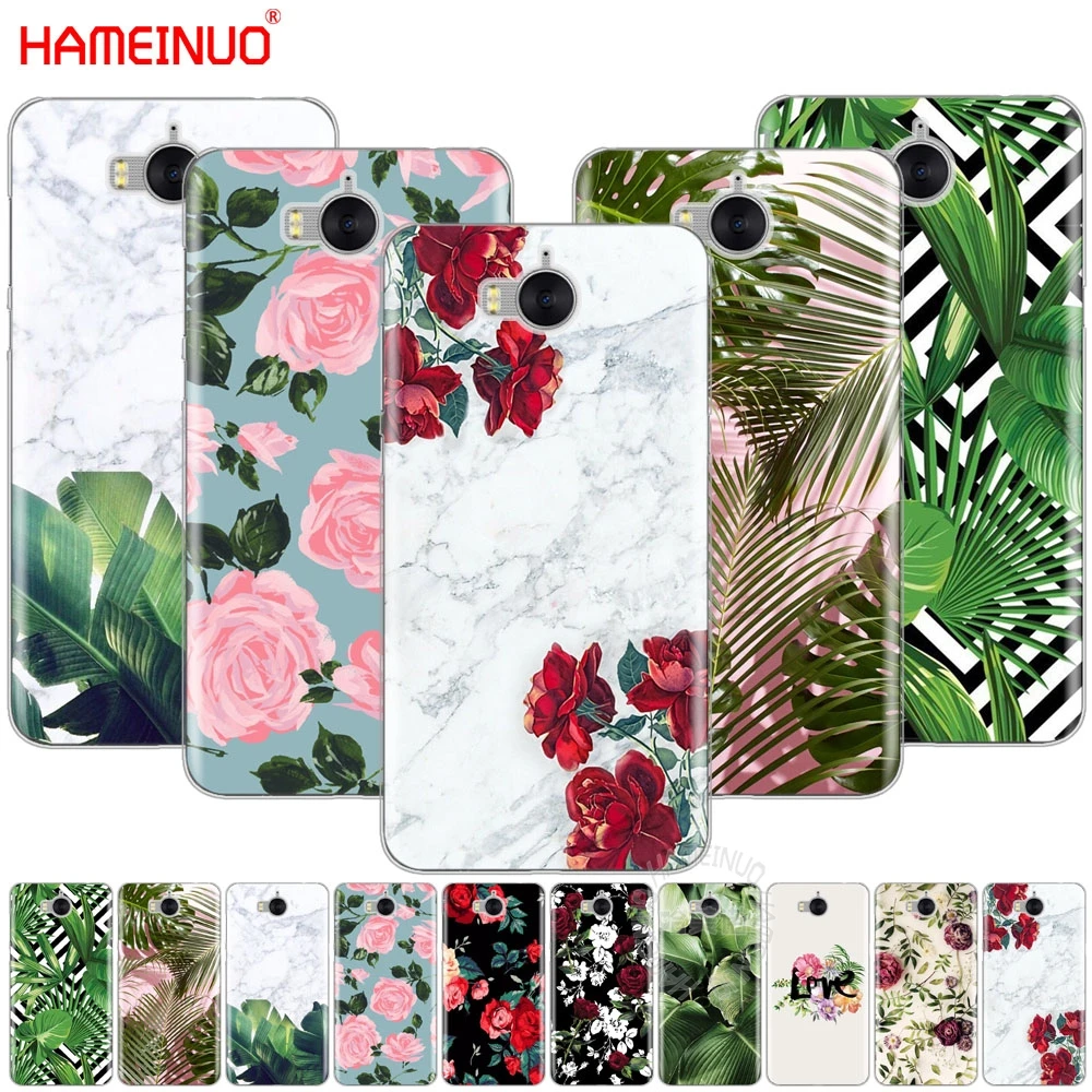 HAMEINUO чехол для сотового телефона с белыми мраморными цветами и листьями huawei honor 3C