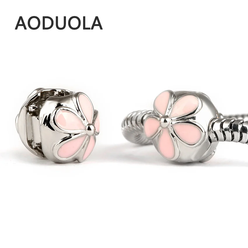 10 шт. посеребренный медный стоппер бусины с зажимом для цветов европейские