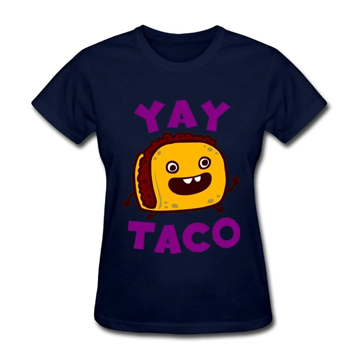 2018 Autumn Womens T Shirt Yay Taco Printed Tshirt Cotton Plus Size Tee Shirts Femme Brand Fashion Short Sleeve shirts | Женская одежда