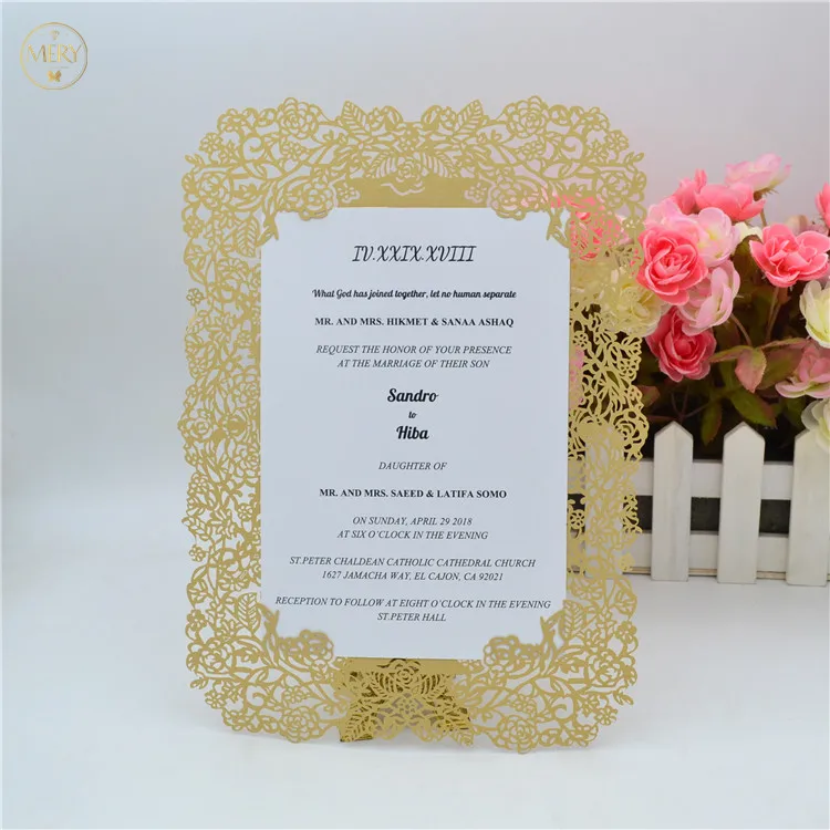 Изысканные Синие Свадебные Пригласительные открытки с лазерной резкой | Дом и