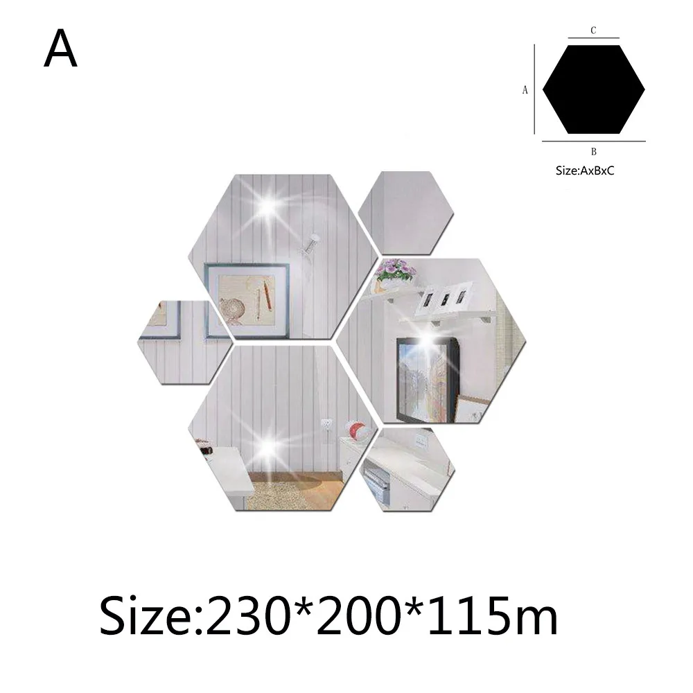 7 шт. зеркальные 3D наклейки на стену|room decoration|3d mirrorwall sticker |