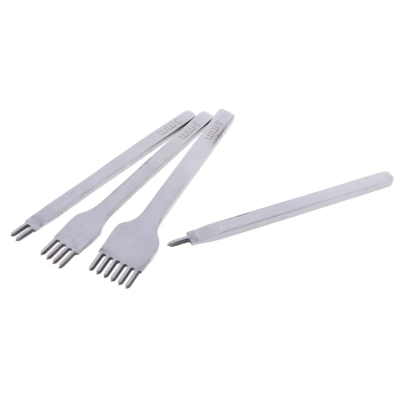 1pc Stainless Steel 3mm/0.12" 1 2 4 6 Prong Hole Punch Tool Chisel Useful Rhombus Tooth Leather Craft DIY Wholesale | Инструменты