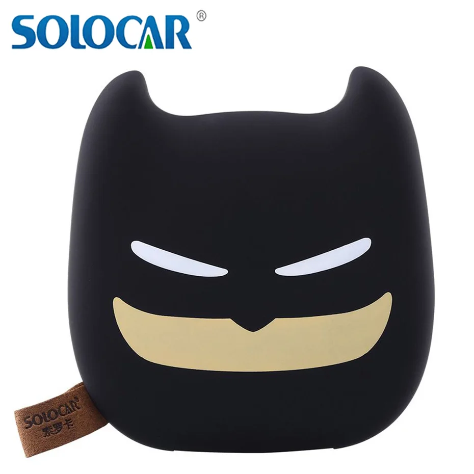Solocar Портативный Банк силы Мультфильм Зарядное Устройство 18650 Power Bank 7500 мАч литий