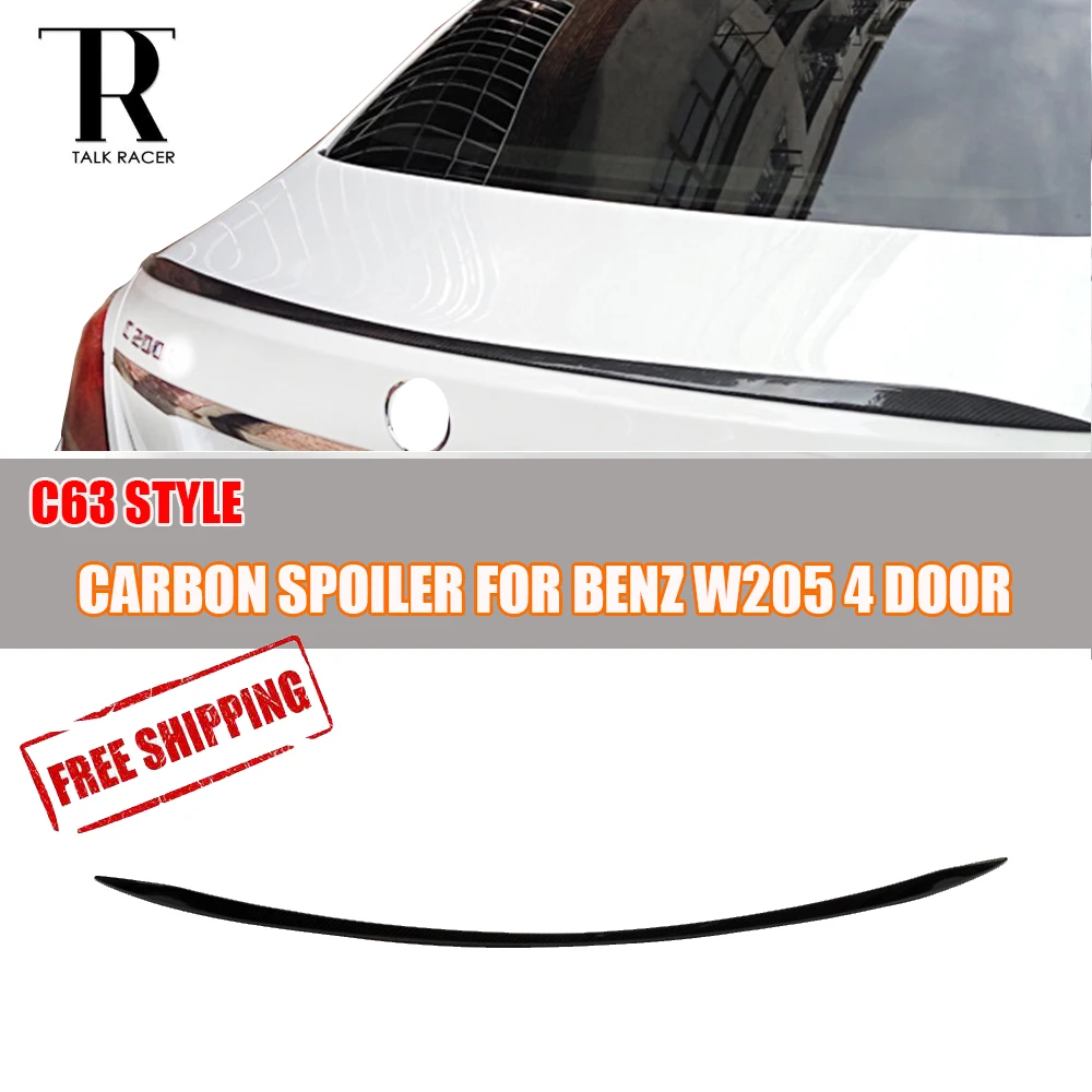 C63 стиль W205 углеродное волокно задний спойлер крыла для Mercedes Benz C180 C200 C220 C250 C300 C350