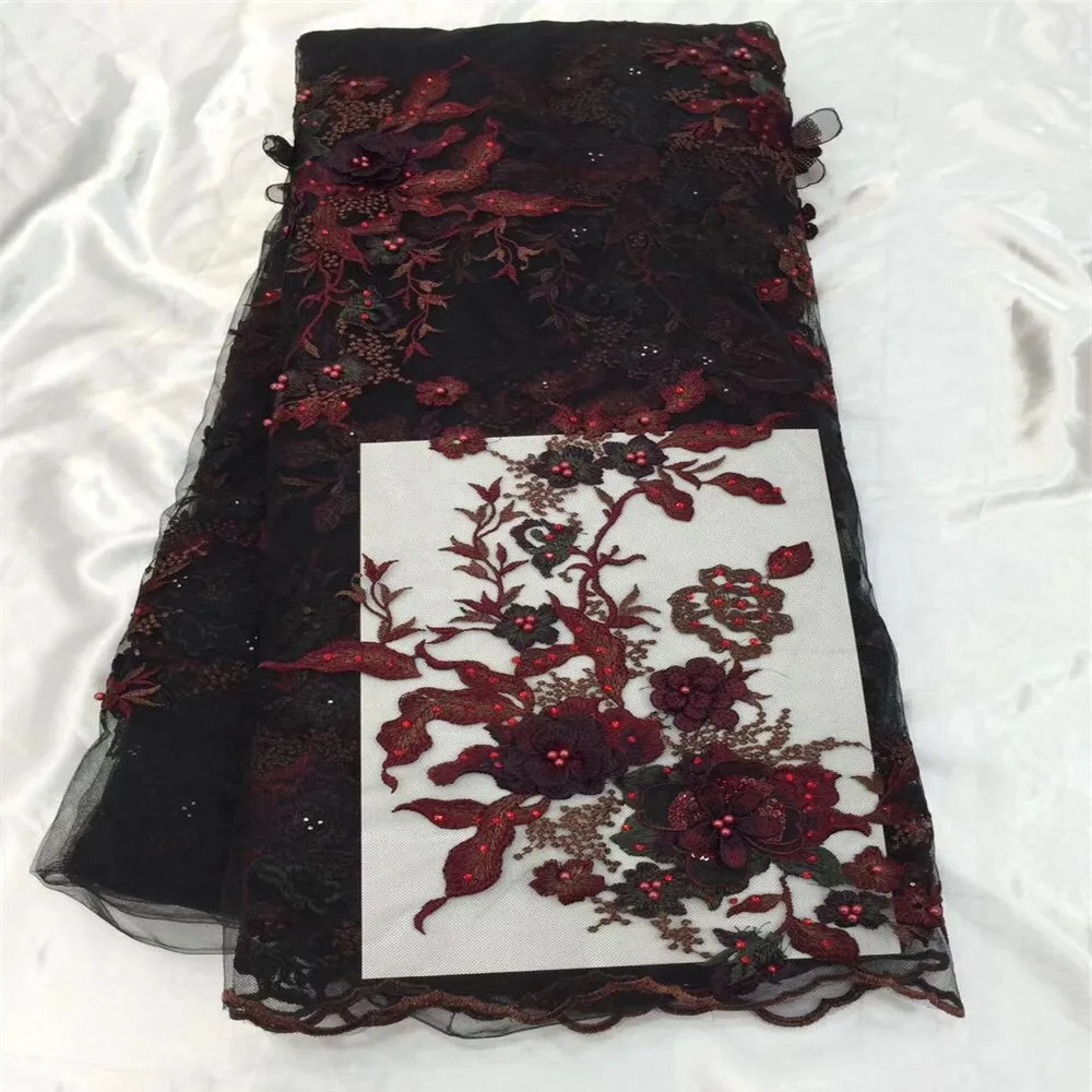 Новинка нигерийский французский мех кружевная ткань с вышивкой высокое качество