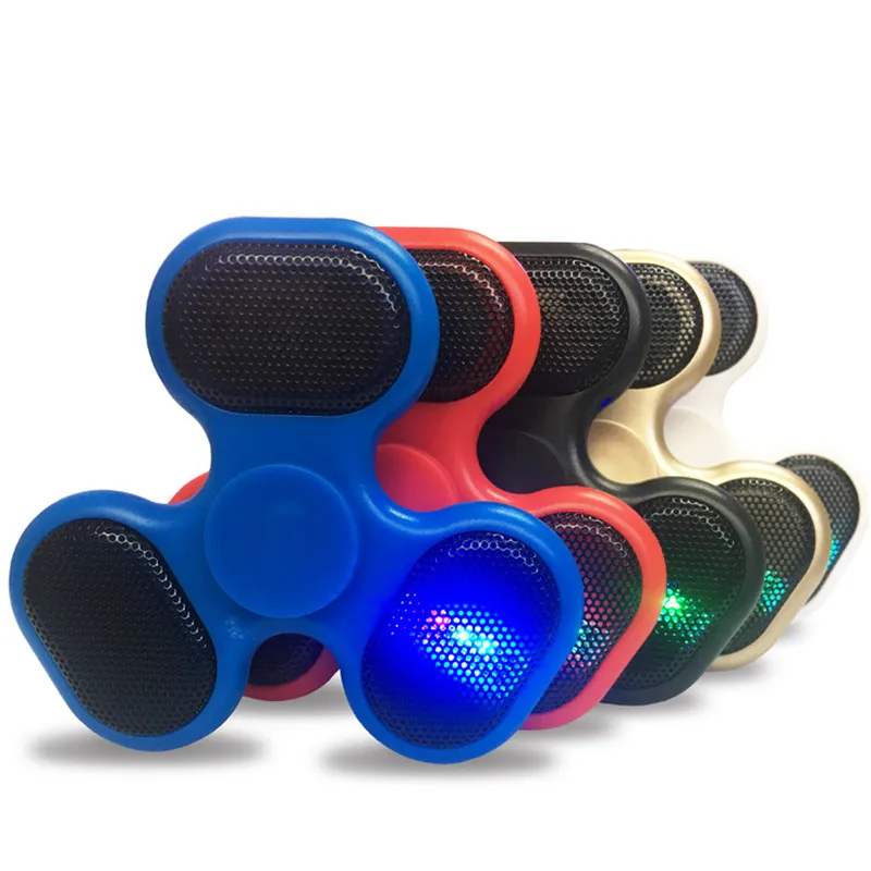 Bluetooth динамик s ручной Спиннер гироскоп Tri-Spinner антистресс динамик музыкальный светодиодный светильник ручной Спиннер Поддержка TF карты