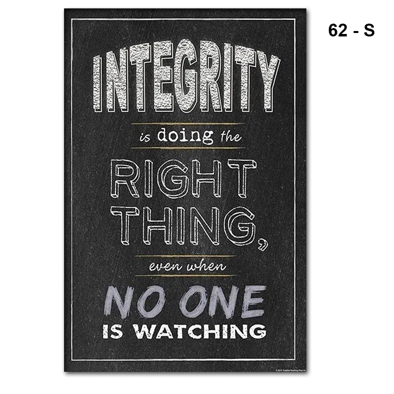 62 Newly Motivational Classroom Wall Posters Inspirational Quotes for Students Teacher Classroom Decorations TE889 - Цвет: 62