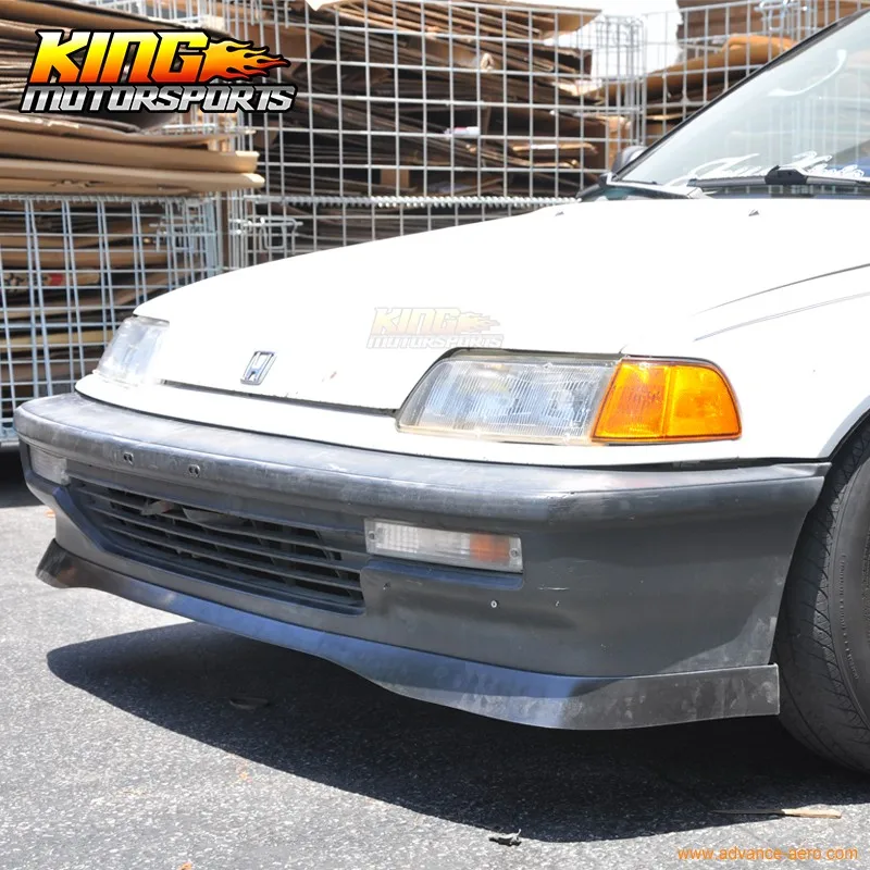 Подходит 90 91 Honda Civic JDM СТИЛЬ переднего бампера губы Неокрашенный поли уретан