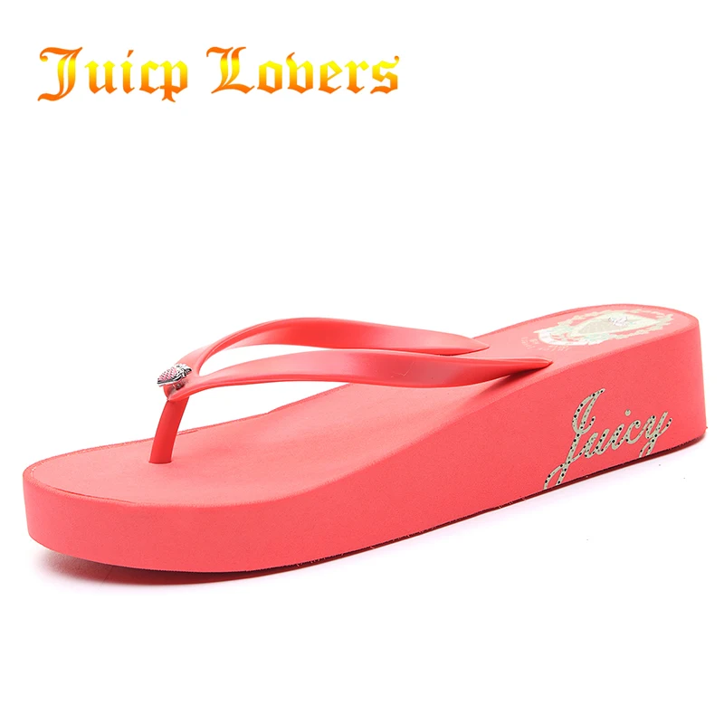 Juicy Lovers/брендовые Модные женские сланцы на плоской подошве пляжные сандалии красные, черные, синие уличная спортивная летняя женская обувь шлёпанцы для женщин