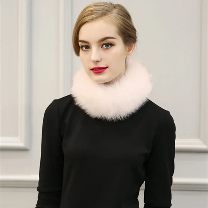 Горячие новые элегантные дамы из искусственного лисьего меховой воротник кольцо