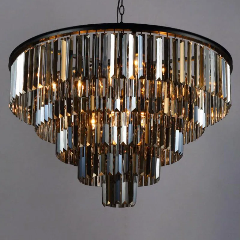 Хрустальная Современная хрустальная люстра K9 элегантная серая Дымчатая