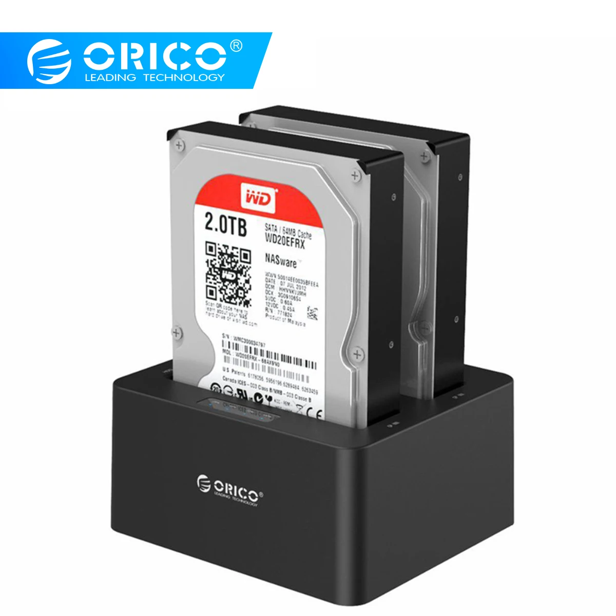 ORICO 2-bay внешний жесткий диск Док-станция USB3.0 для SATA 2,5 3,5 в с офлайн клонированной поддержкой UASP протокол 16 ТБ 6629US3