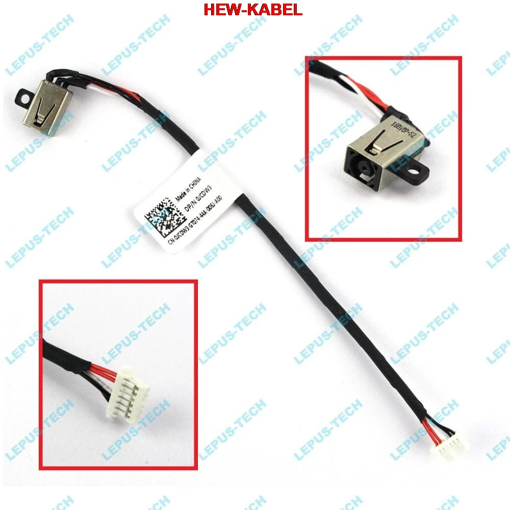 Новый разъем постоянного тока для Dell Inspiron 11 3147 0JCDW3 dc jack DW780|Компьютерные кабели и