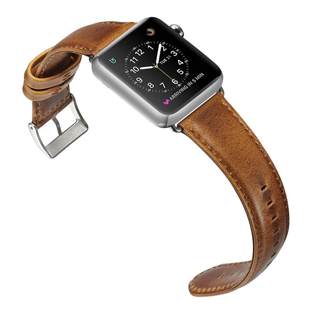 Ремешок из натуральной кожи для Apple Watch 38 /42 мм iwatch 1/2/3/4/5 40/44 | Наручные часы