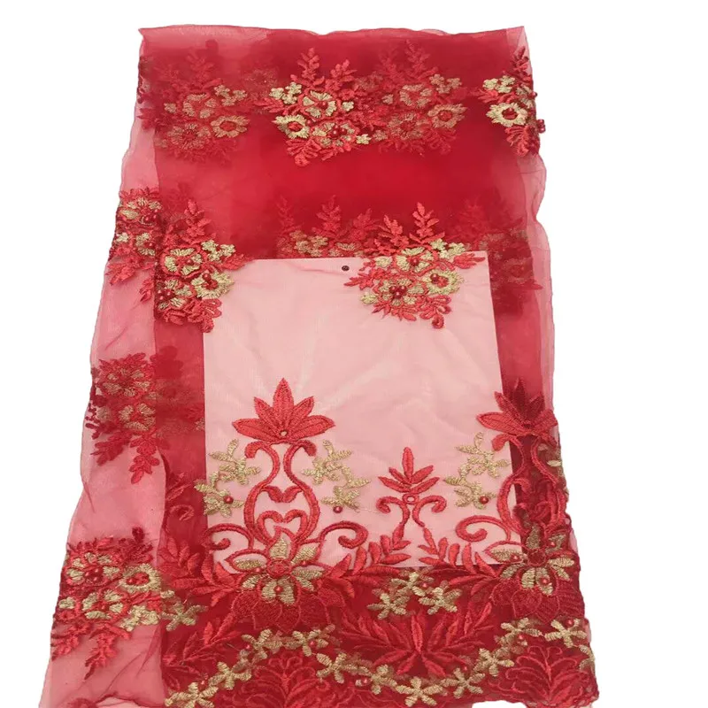 African Tulle Lace Fabric 2018 French High Quality With Stones Nigerian Embroidery H748-2 | Дом и сад