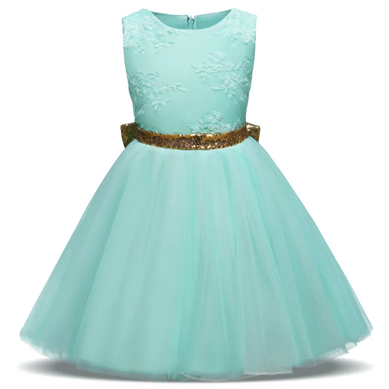 Gold Sequins Bow Baby Girl Dress Children's Princess Dresses For Girls Tutu 1-5 Year Birthday Outfit Brand Toddler Clothing | Детская