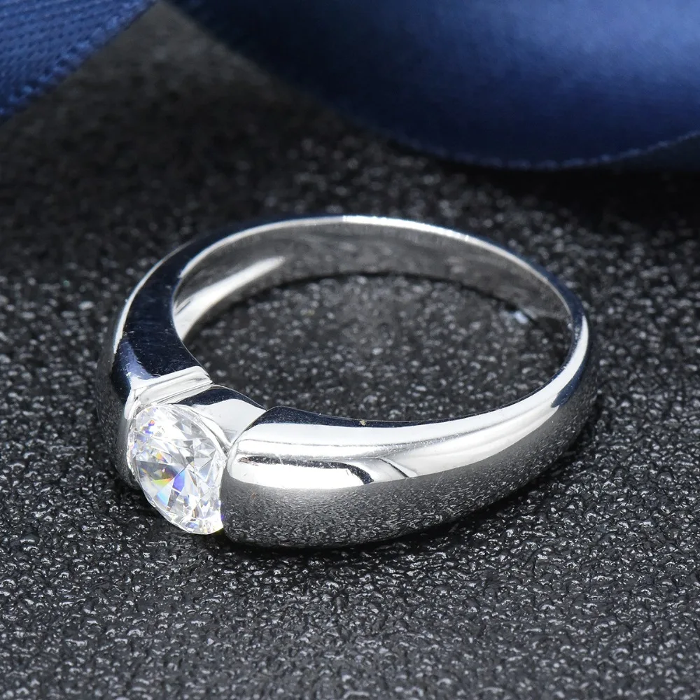 Hutang изящное кольцо из стерлингового серебра 925 пробы 1.0ct aaaaa кубический цирконий CZ