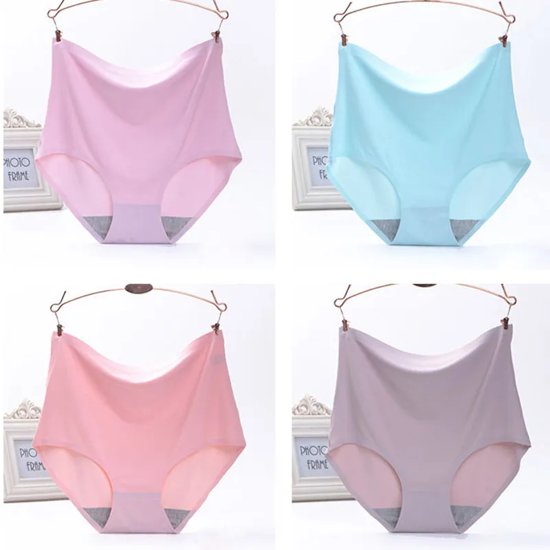 Большие размеры женские сексуальные трусики открытый Шелковый бесшовный