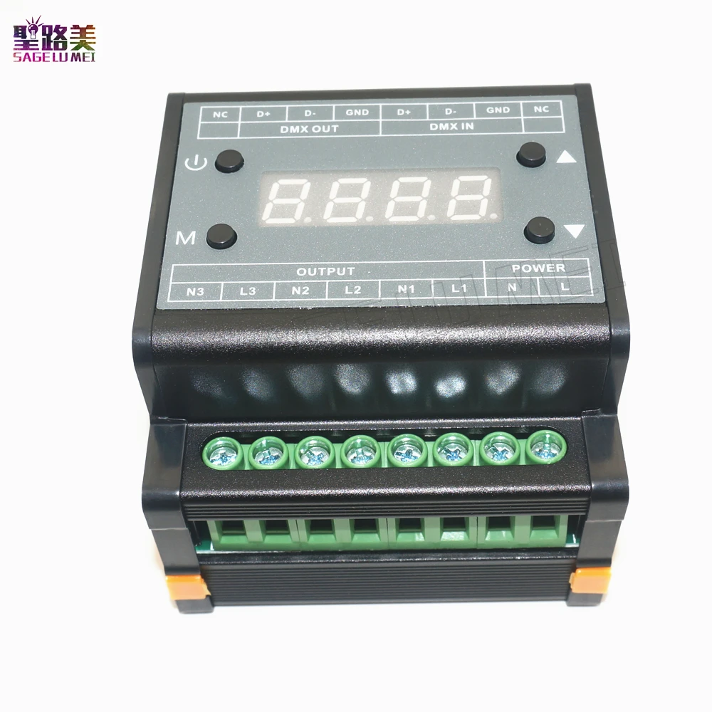 Высоковольтный AC90 240V светодиодный диммер DMX302 DMX ТРИАК СВЕТОДИОДНЫЙ регулятор