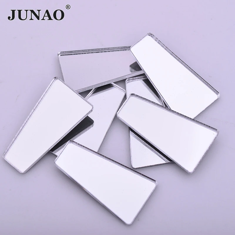 12x23mm JUNAO, 20 шт., разные размеры, прозрачные зеркальные Акриловые стразы, аппликация, не Швейные, хрустальные зеркальные скрапбукинги, плоская задняя часть, Стразы для одежды - Цвет: 12x23mm