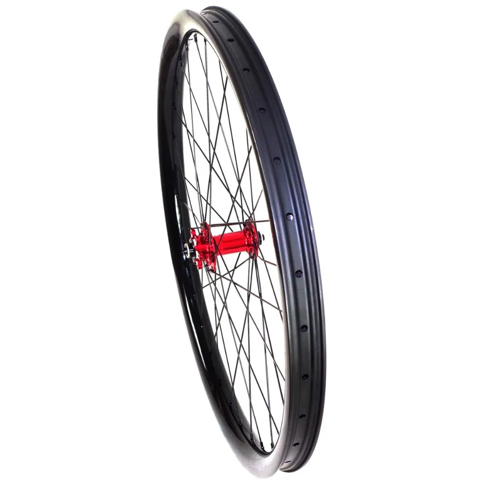 26er DH Mtb Углеродные колеса 40 мм ширина маленького размера круглой формы с