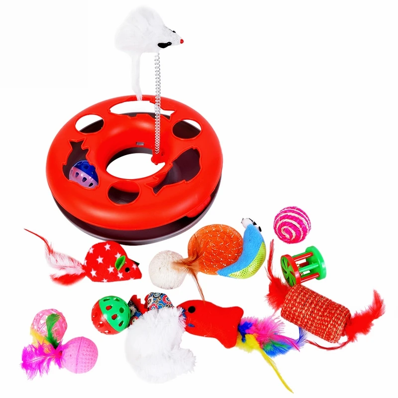 Комбинированная игрушка для кошек Hoomall 15 шт./компл. палочка сизальная рыба