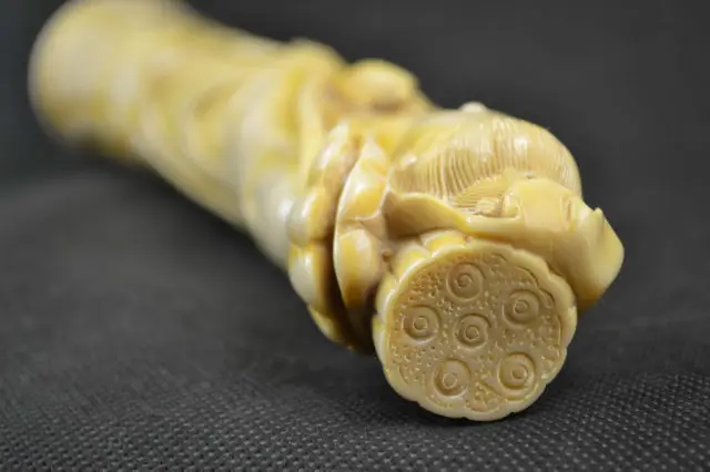 Сложная редкая старинная искусственная Окс кость Смола эффективность квань Инь