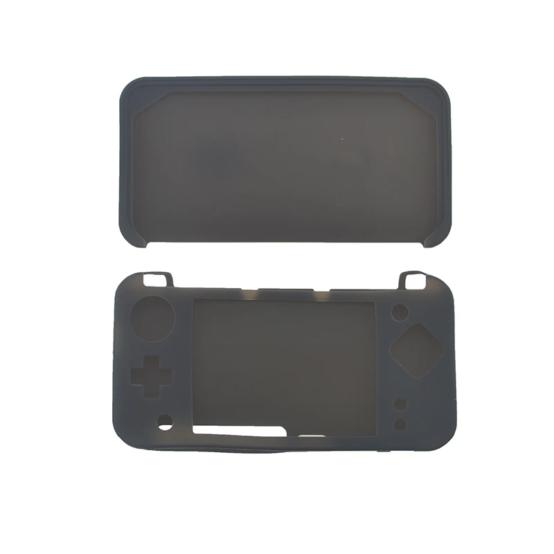 Мягкий силиконовый резиновый защитный кожаный чехол для нового 2DS XL консоли для kingd 2DS LL - Цвет: Black